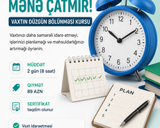 24 Saat Mənə Çatmır Vaxtın Düzgün Bölünməsi Kursu