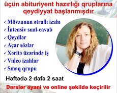 Coğrafiya fənnindən abituriyent hazırlığı