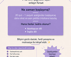 Abituriyentlər üçün möhtəşəm fürsət