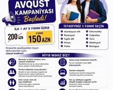 Bütün Fənlər Üzrə Onlayn Dərslər