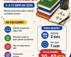 4, 5, 6, 7, 8- ci siniflər üçün onlayn Azərbaycan dili hazırlıq