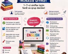 1-7 ci siniflər üçün əyləncəli ingilis dili hazırlığı