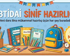 Gəncədə İbtidai Sinif Şagirdləri Üçün Evdə Hazırlıq (1-4-cü