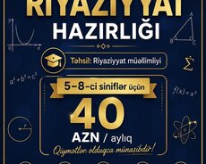 Riyaziyyat fənni üzrə hazırlıq