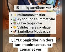 İbtidai siniflər üçün