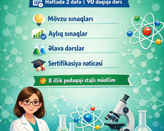 Kimya fənnindən onlayn şəkildə təkmilləşdirmə dərsləri