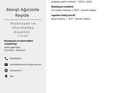 Riyaziyyat və İnformatika hazırlığı
