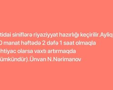 İbtidai siniflərə riyaziyyat hazırlığı
