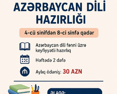 4-8 ci siniflər üçün azərbaycan dili hazırlıq