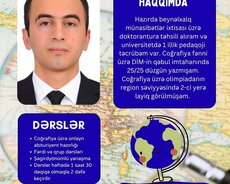 Coğrafiya üzrə onlayn abituriyent hazırlığı
