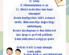 Məktəbəqədər və İbtidai sinif Rus və Azərbaycan bölmələri üz