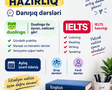 ingilis dili danışıq/ielts/duolingo hazırlıq