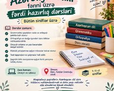Azərbaycan dili fənni üzrə fərdi hazırlıq dərsləri
